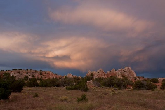 Sunset over Sandstone Formation