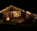 Conley Studio Pottery lit for Christmas