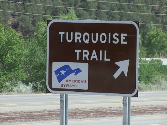 National Scenic Byways sign in Tijeras Canyon